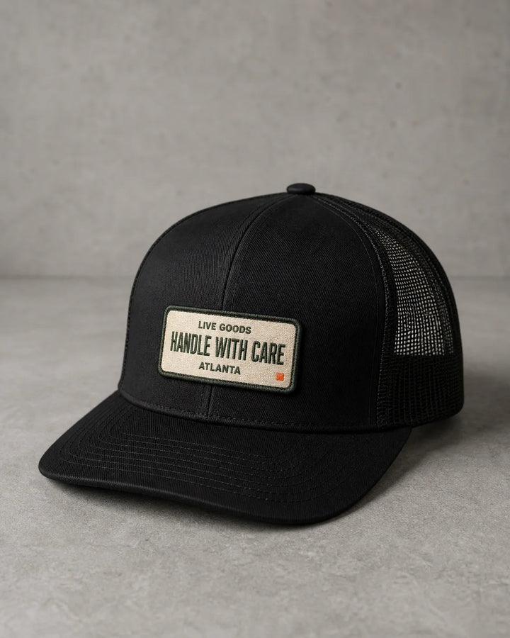 Plant Print Supply Live Goods Work Cap black Richardson 356 front digital product preview