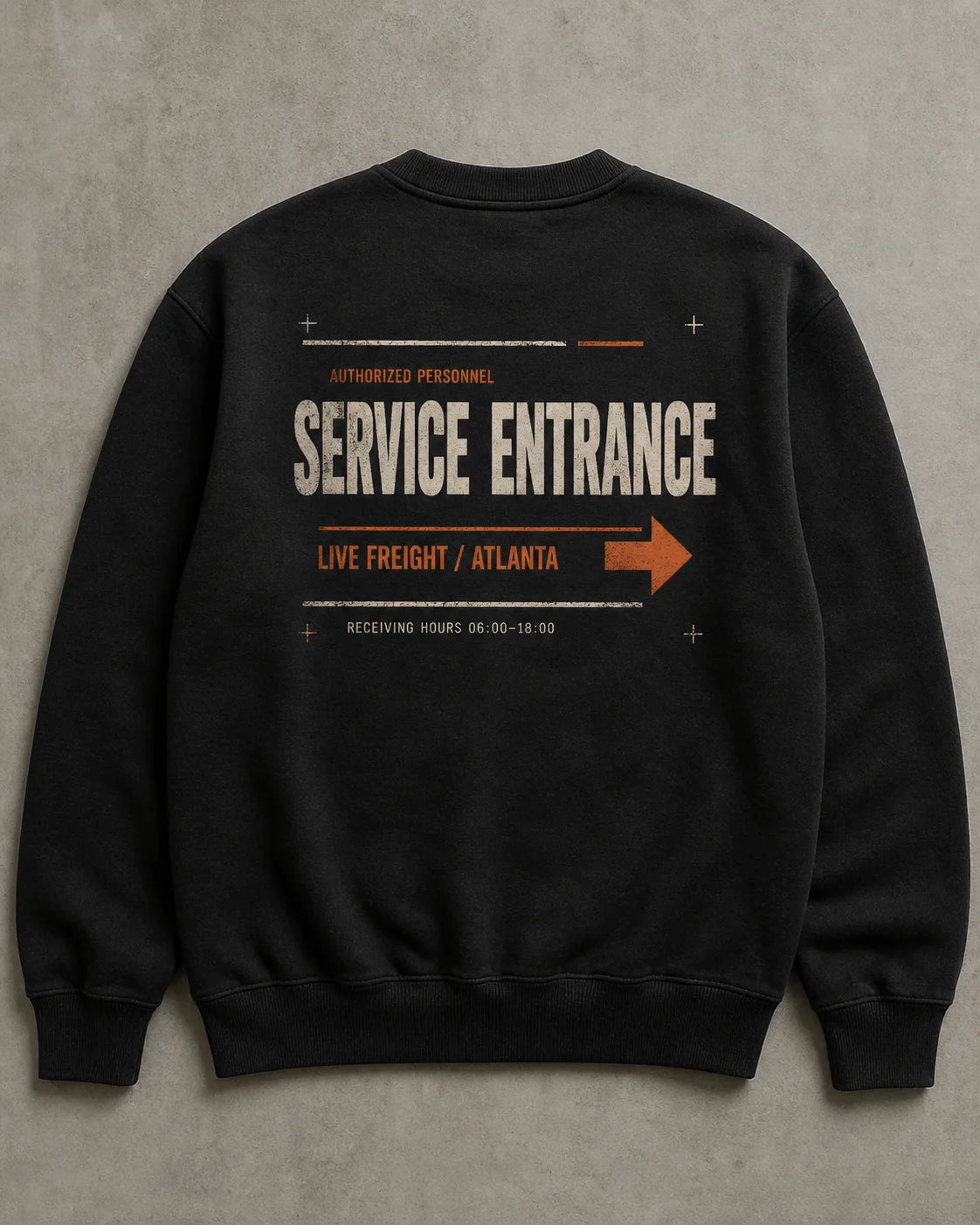 Plant Print Supply Service Entrance black crewneck back digital product preview