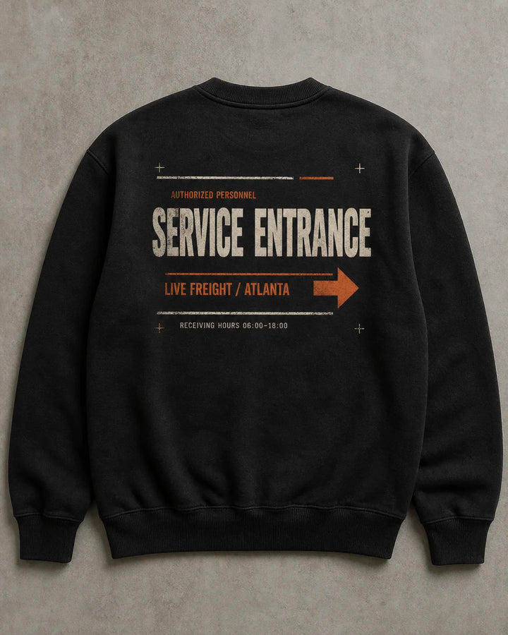 Plant Print Supply Service Entrance black crewneck back digital product preview
