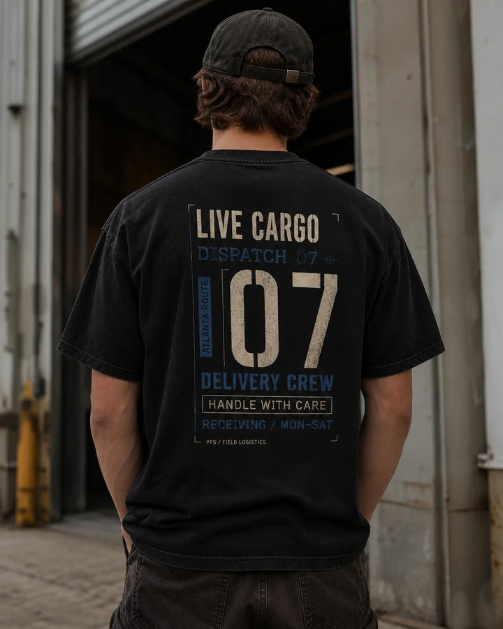 Plant Print Supply Live Cargo Dispatch Tee back digital product preview