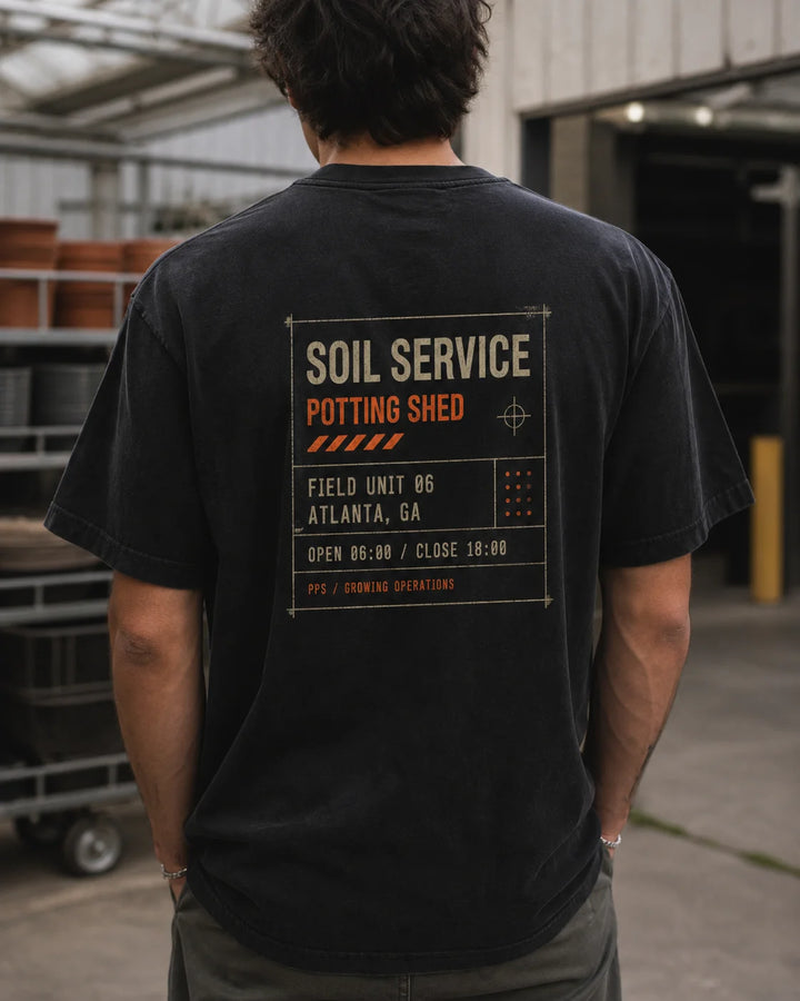 Plant Print Supply Soil Service Tee back digital product preview